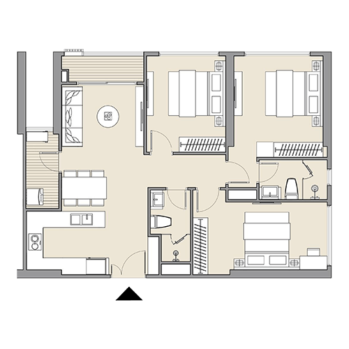 Căn hộ 3PN 79.37 m2