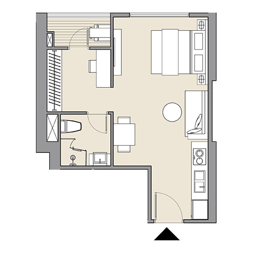 Căn hộ studio 35.24 m2